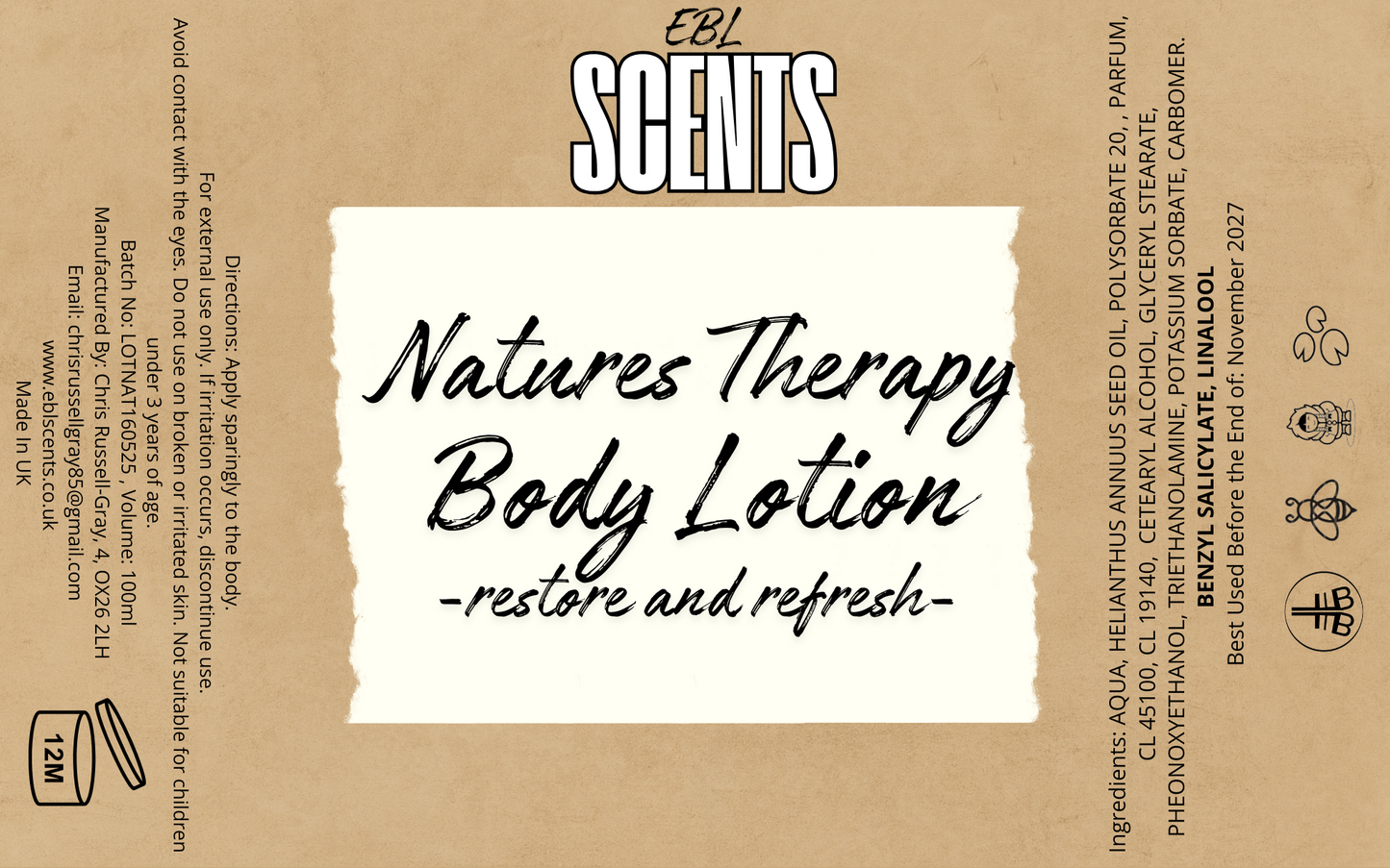 Natures Therapy Body Lotion
